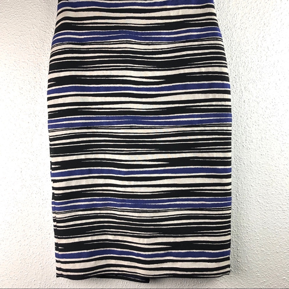 Ann Mashburn Striped Midi Pencil Skirt Size 6